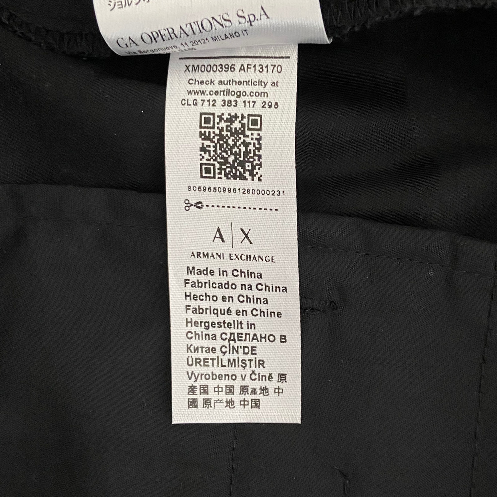 Armani Exchange Shorts Men's 34W Black Camo Lyocell Shorts 9" Inseam NEW - Picture 8 of 13